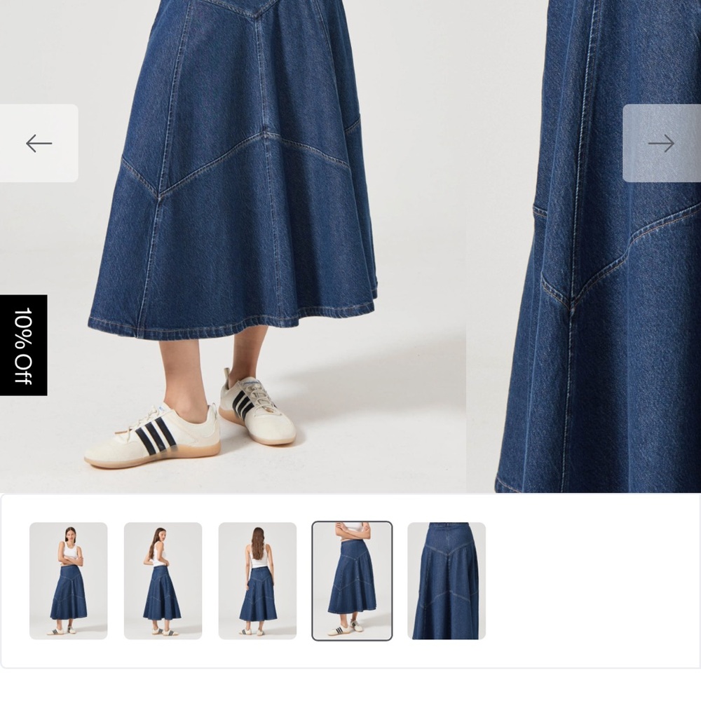 NWT ROLLA'S Liv Chevron Skirt - Pacific Blue